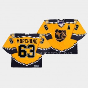 Brad Marchand Boston Bruins Throwback Gold #63 Jersey Replica