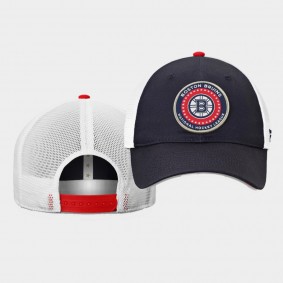 Boston Bruins Americana Men Navy Trucker Mesh Cap Hat