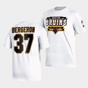 Patrice Bergeron Reverse Retro 2.0 Boston Bruins 2022 White T-Shirt Playmaker