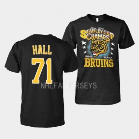Taylor Hall 6X Stanley Cup Champs Boston Bruins Black T-Shirt Throwback