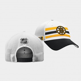 Boston Bruins 2021 NHL Draft Authentic Pro Snapback On Stage Hat White