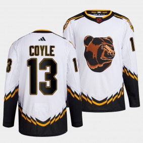 Charlie Coyle Boston Bruins 2022 Reverse Retro 2.0 White #13 Authentic Primegreen Jersey Men's