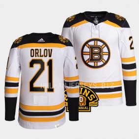 Boston Bruins 2022-23 Authentic Primegreen Dmitry Orlov #21 White Jersey Away