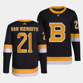 James van Riemsdyk Boston Bruins Alternate Black #21 Authentic Pro Primegreen Jersey Men's