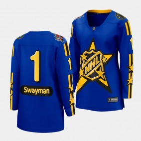 Boston Bruins Jeremy Swayman 2024 NHL All-Star Game Breakaway Women Blue Jersey