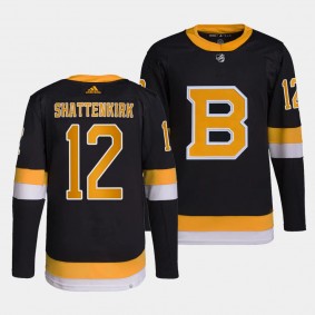 Kevin Shattenkirk Boston Bruins Alternate Black #12 Authentic Pro Primegreen Jersey Men's
