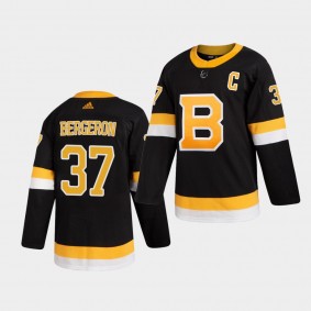 Patrice Bergeron #37 Bruins Authentic Alternate Black Jersey
