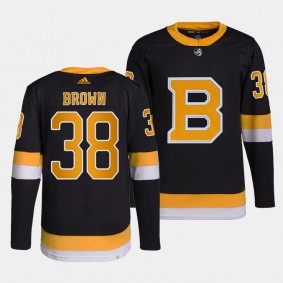 Patrick Brown Boston Bruins Alternate Black #38 Authentic Pro Primegreen Jersey Men's