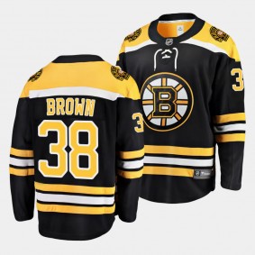 Boston Bruins Patrick Brown Home Black Breakaway Player Jersey Men's