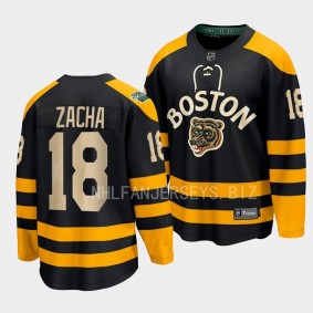 Boston Bruins Pavel Zacha 2023 Winter Classic Black Breakaway Jersey Men's